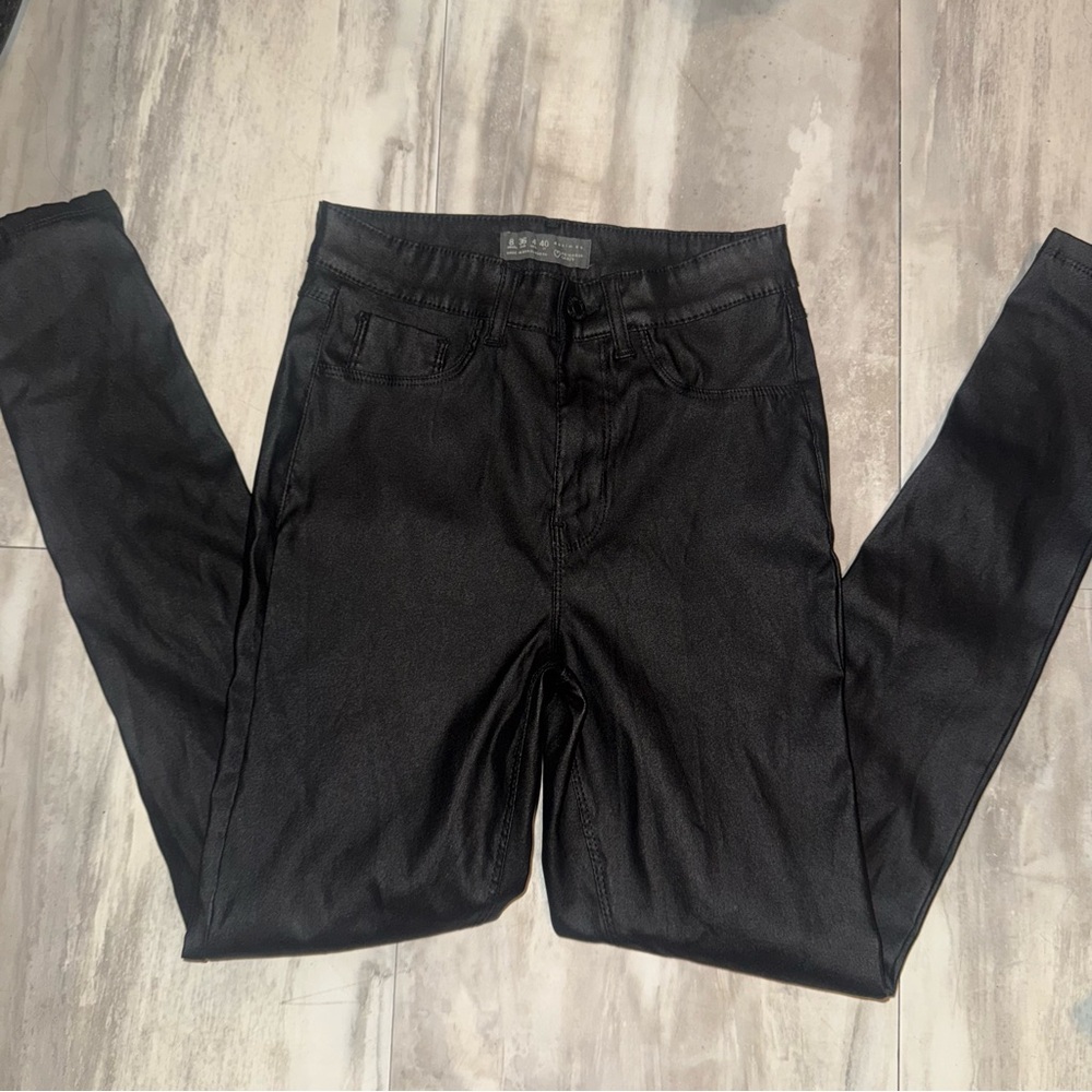 Black faux leather  Women's Jegging Pants